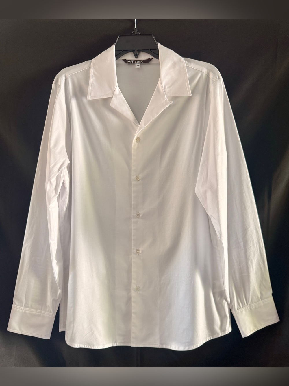 Mr Turk Essential White Long-Sleeve Button-Up Shirt